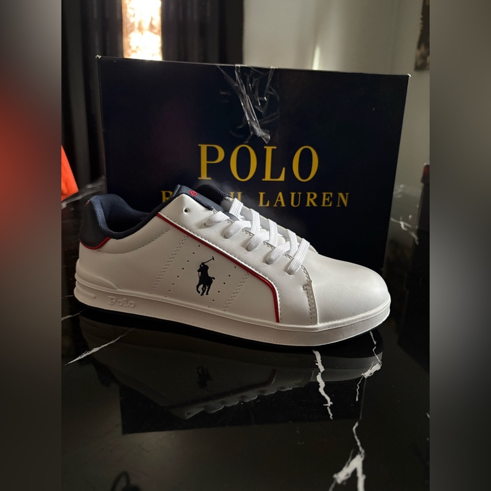 Polo by Ralph Lauren White and Black Women's Sneakers